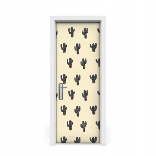 Minimalistická nálepka dverí CACTI 75X205