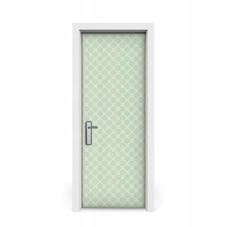 Nálepka na dvere modrá -White Pattern 75x205