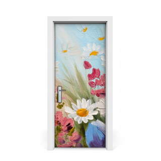 Nálepka na dvere krásne pole Obrázok lúka 85x205