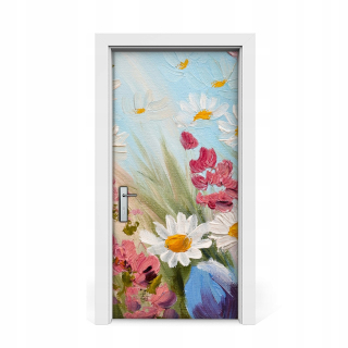Nálepka na dvere krásne pole Obrázok lúka 95x205