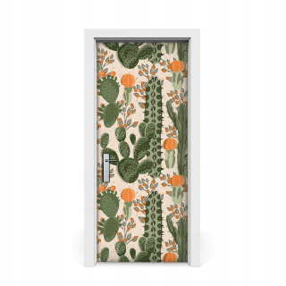 Nálepka na oranžové dvere 85x205 CACTI