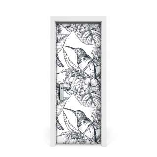 Ručná nálepka s dverami -Drawn Birds 75x205