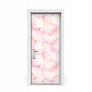 Nálepka na dverové nálepky Pink kvetinové okvetné lístky 85x205
