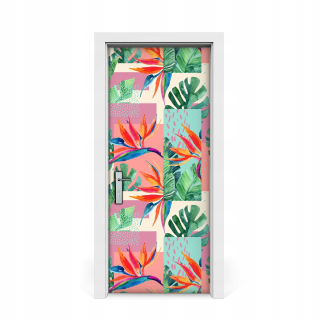 Nálepka na tropické dvere Mosaic 85x205
