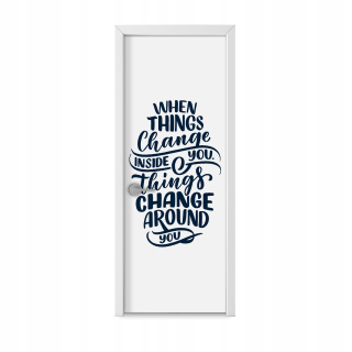 Dvere nálepka Ekologické motto text nápis