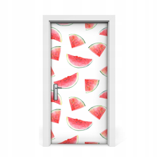 Samolepka na dvere Vodný melón akvarel 95x205 dyha