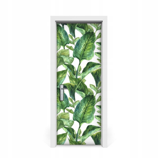 Nálepka na dvere botanické kvety 75x205