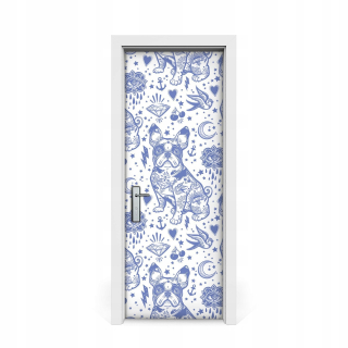 Nálepka na dvere francúzsky buldog 75x205
