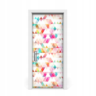 Samolepka na dvere Dýha Geometry Rainbow 85x205