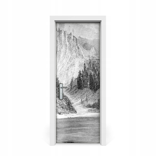 Mountainy slepky na dverové nálepky Krajina 75x205