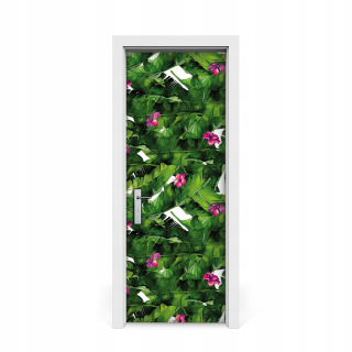 Nálepka na dvere Hibiscus 75x205