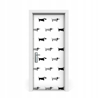 Dýha slepka na dvere dlachshund 85x205