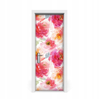 Kvety na slepka na dvere boho 75x205