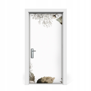 Kvety nalepka na dvere Hydrangea 95x205