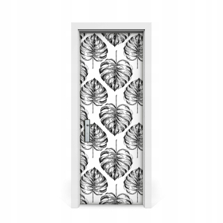 Monstera B&W Dvers Sticker B & W 75x205