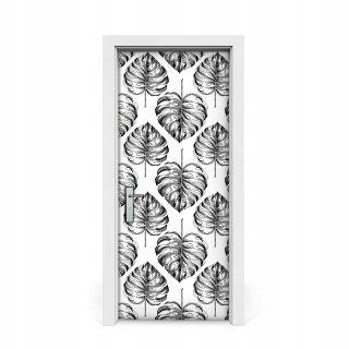 Nálepka na dvere Monstera B&W