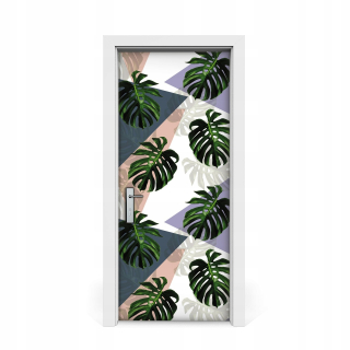 Vzor nálepky na déžové dvery Monstera 85x205