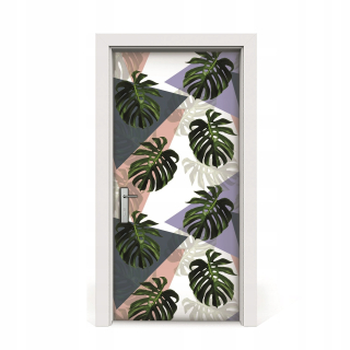 Vzor nálepky na déžové dvery Monstera 95x205