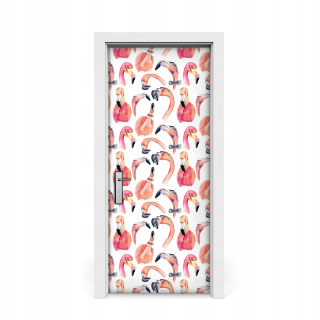 Nálepka na dvere Crazy Flaminga 85x205