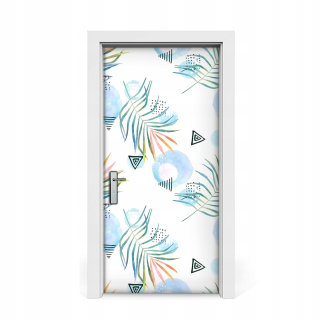 Vzor tropickej dyhy na dverové dvery 95x205