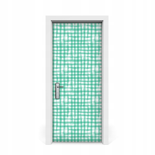 Nálepka na dvere zelená mriežka 85x205
