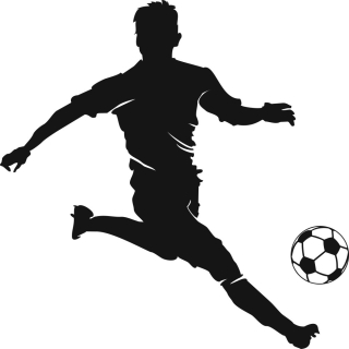 Futbalista s nálepkou na stenu 120x120 cm