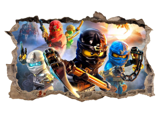 Lego Ninjago Wall Plager Sticker! 120x74 cm