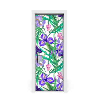 Nálepky na dvere Iris Flowers 75x205