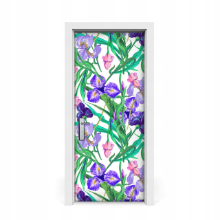 Nálepky na dvere Iris Flowers 85x205