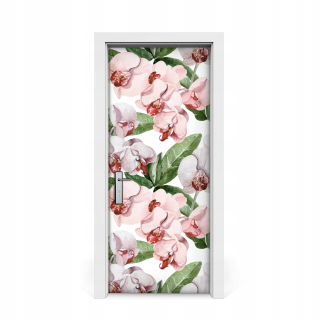 Dvere pre dvere tečúce kvety orchidei 85x205