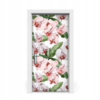Dvere pre dvere tečúce kvety orchidei 95x205