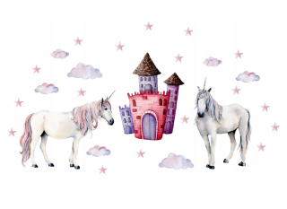 Samolepky na stenu UNICORNS hviezdy na zips