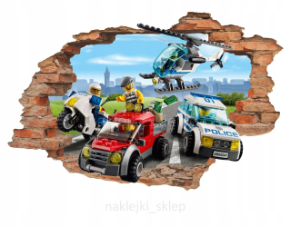 Nástenné nálepky Lego City diery v stene LC3A