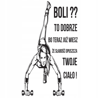 Nálepky na stenu citáty titulky Gym Sport