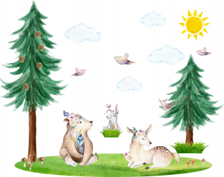 Nálepky na stenu pre deti Forest D301 100x50 cm