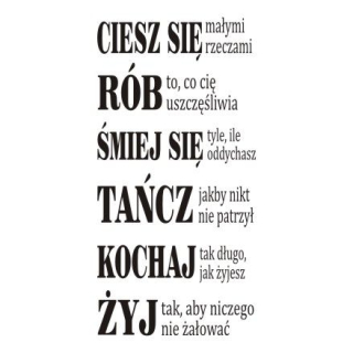 Nápis na cenovej ponuke na nálepku na stenu - užívajte si ... 207