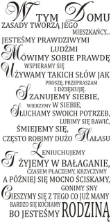 Citácia nálepky na nápis na stenu - v tomto dome - 159