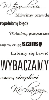 Nápis na nálepke na stenu v tomto dome ... - 71