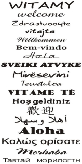 Nápis na nálepke na stenu Witacz - Vitajte - 151