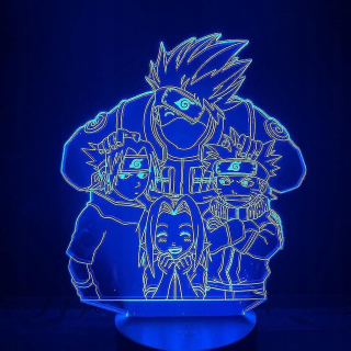 Naruto kakashi detská spálňa anime nočné svetlo stola