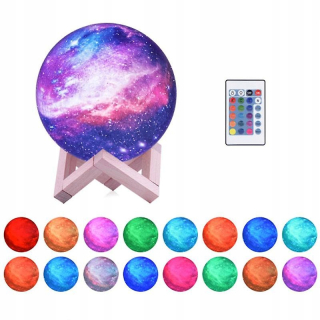 Nová 3D Moon Night Lamp planéta lampa hviezdna obloha Mesiac