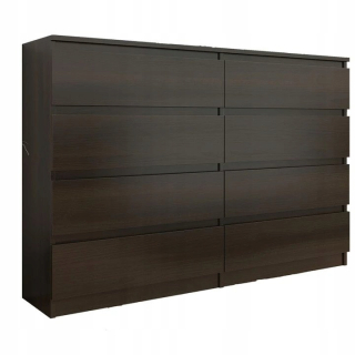 Moderná zásuvka 140 cm skrinka 8 zásuviek wenge pl