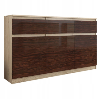Moderná zásuvka 98 cm skrinka 3 Sonoma Striesk