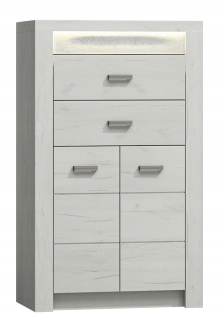 Moderná komoda 76 cm remeselníka biela Ázia i6