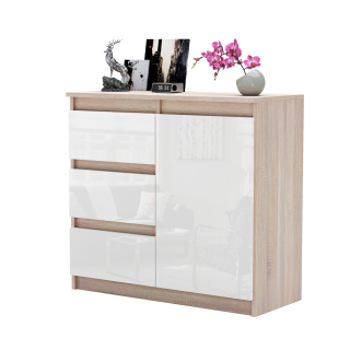Moderná AGA hrudník zásuviek, priestranný 80 cm vysoký lesk