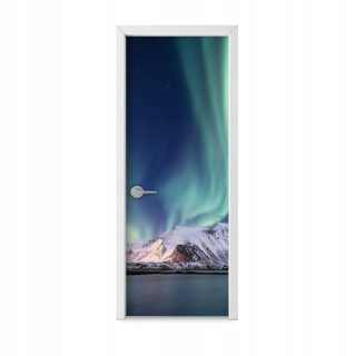 Moderná nálepka na dverách do domu Aurora Polar