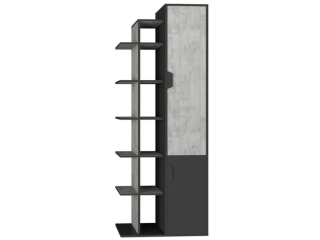 Moderná mládežnícka polica šedá 60 cm 2 dvere No4