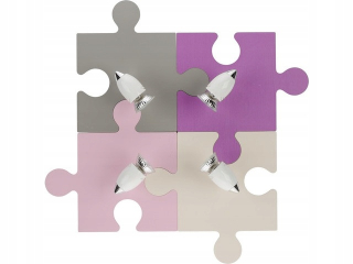Nowodvorski puzzle iv 6384 lampa ružová šedá