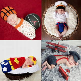 Novonarodené detské fotografovanie rekvizity basketbalových odevov