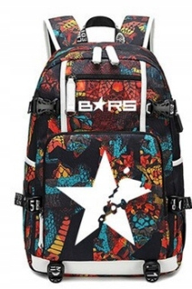 Nová čierna rocková strieľačka ANIME BIG School Backpack